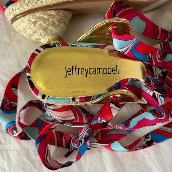 Jeffrey Campbell colorful Lace Up Sandals size 6.5 - Picture 10 of 13